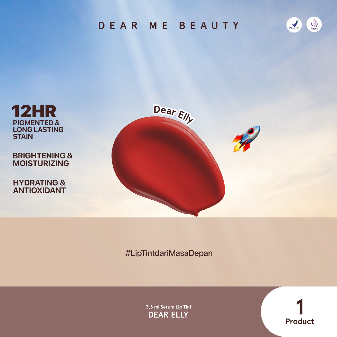 Dear Me Beauty Serum Lip Tint - Dear Elly