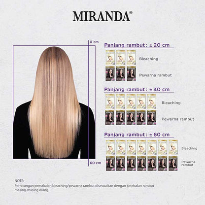 Miranda Hair Color (Cat Rambut Permanen) MC14 Golden Brown | 30ml