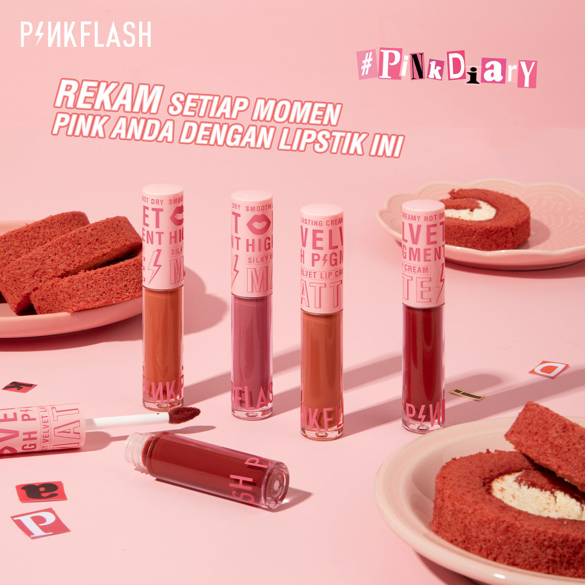 Pinkflash Silky Velvet Lip Cream PF-L04 NU04