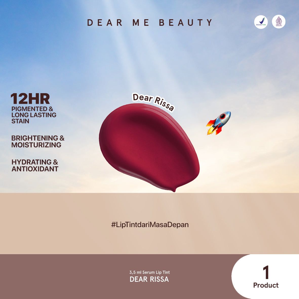 Dear Me Beauty Serum Lip Tint - Dear Rissa