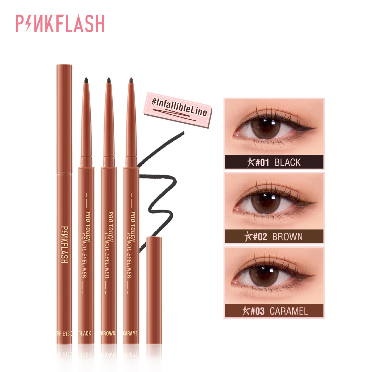 Pinkflash Pro Touch Pencil Eyeliner PF-E13 - #01