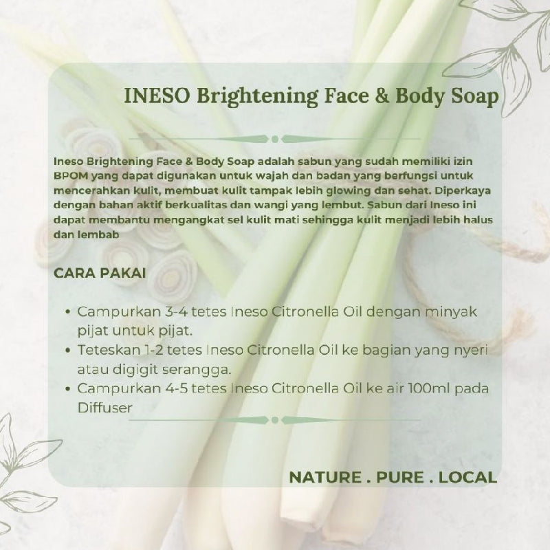 Ineso Brightening Face & Body Soap - Hijau | 70gr