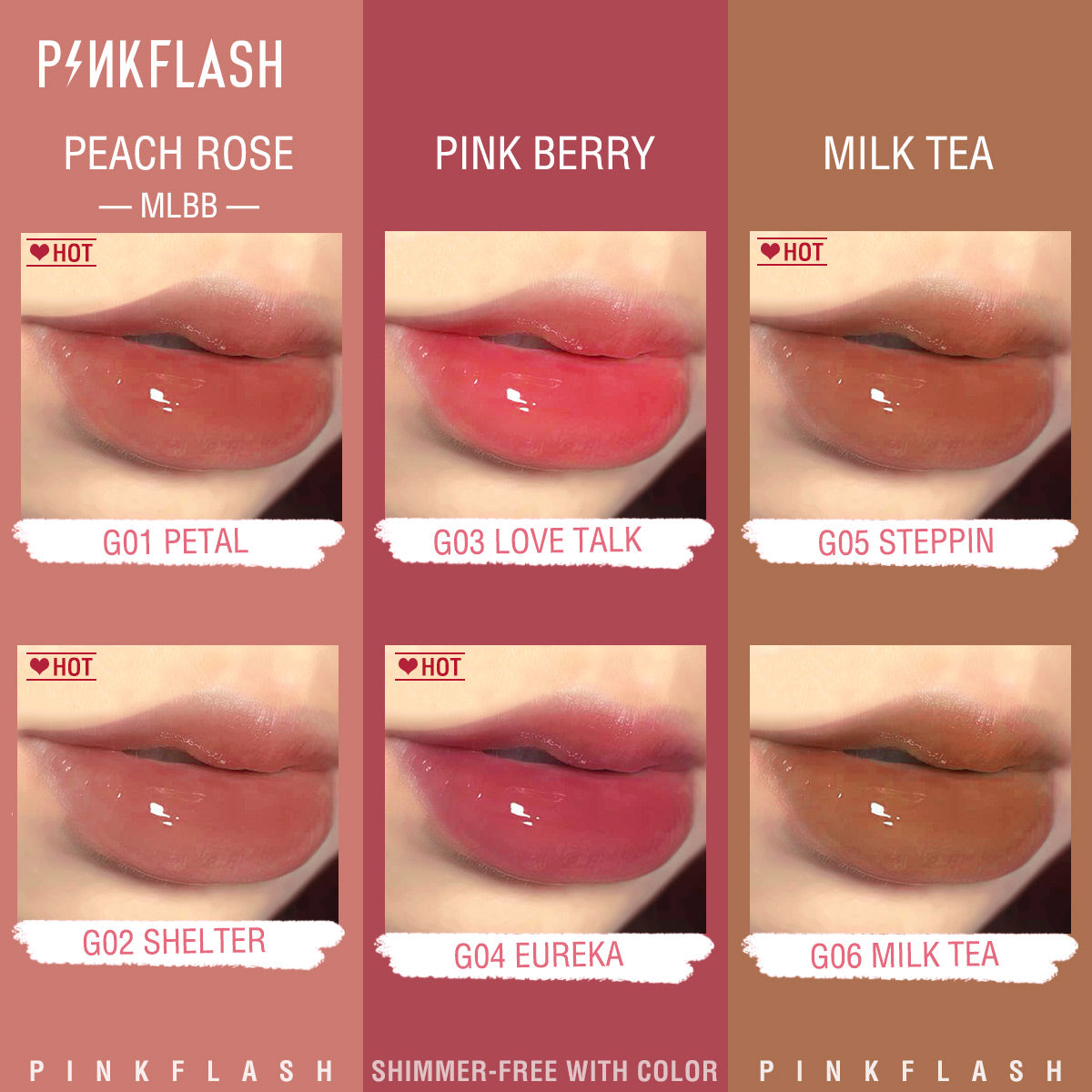 Pinkflash L02 Lasting Glossy Lip Gloss - G01