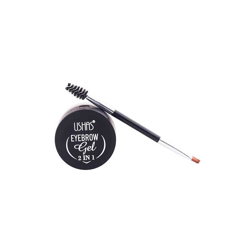 Ushas EG190 Eyebrow Gel 2in1 3.3gr & Powder Black 1.6gr