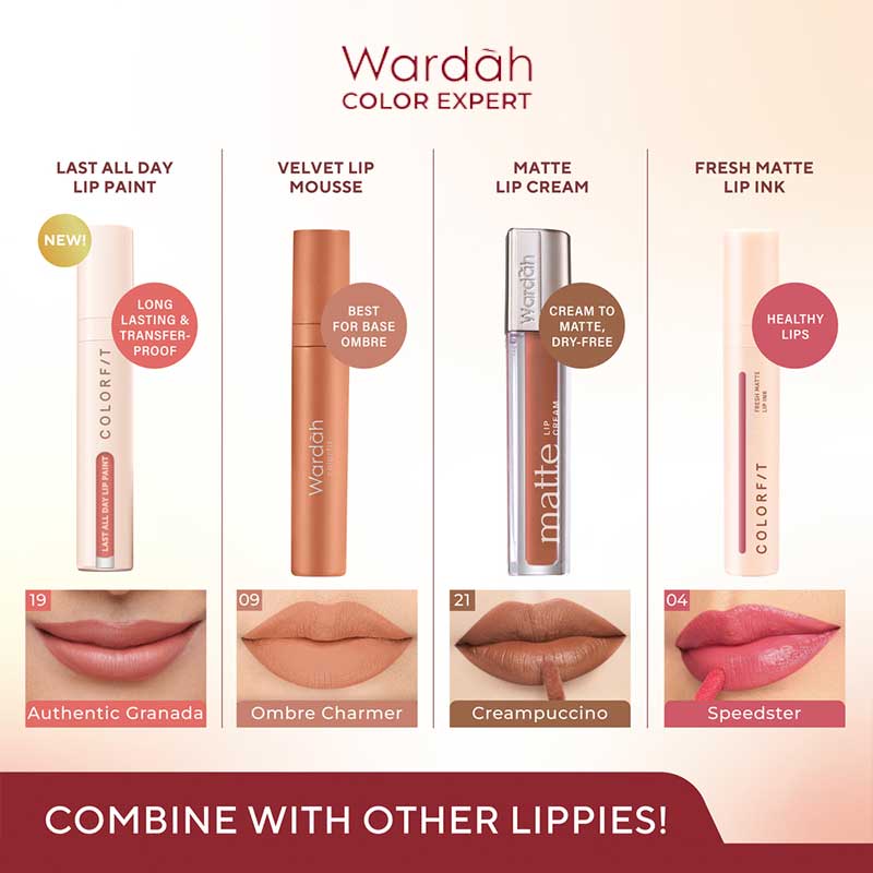 WARDAH Colorfit Last All Day Lip Paint 0 - Forever Mauve | 4.2 gr