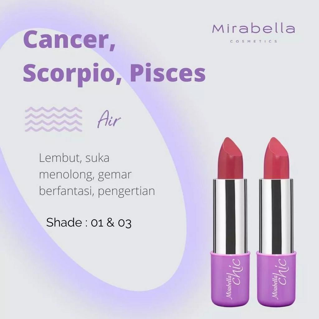 Mirabella Chic Colormoist Lipstick 01 | 3.6gr