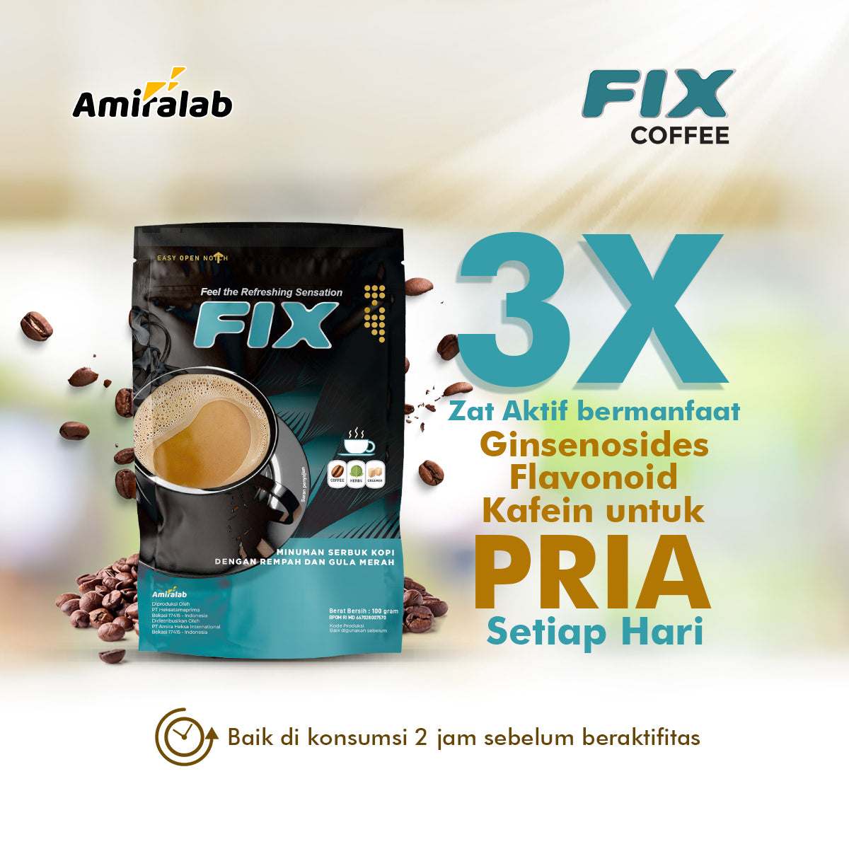 Fix Coffee Minuman Herbal Kopi Pria | 100gr