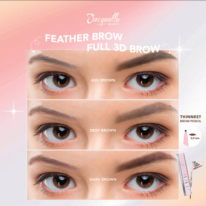 Jacquelle Slim Brow (2-In-1 Pensil Alis & Spoolie) - Dark Brown