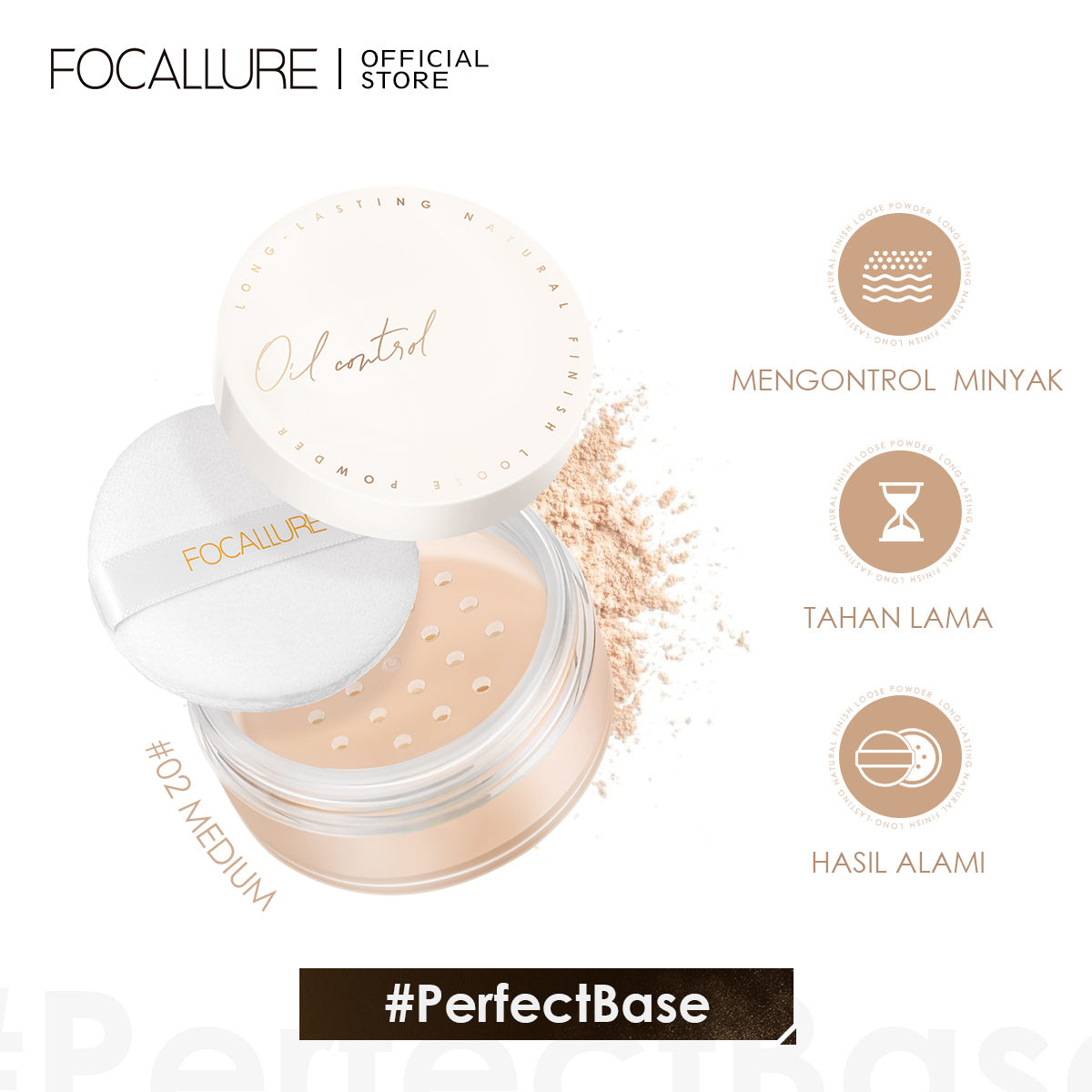 Focallure Poreless Matte Loose Powder FA201 - #02