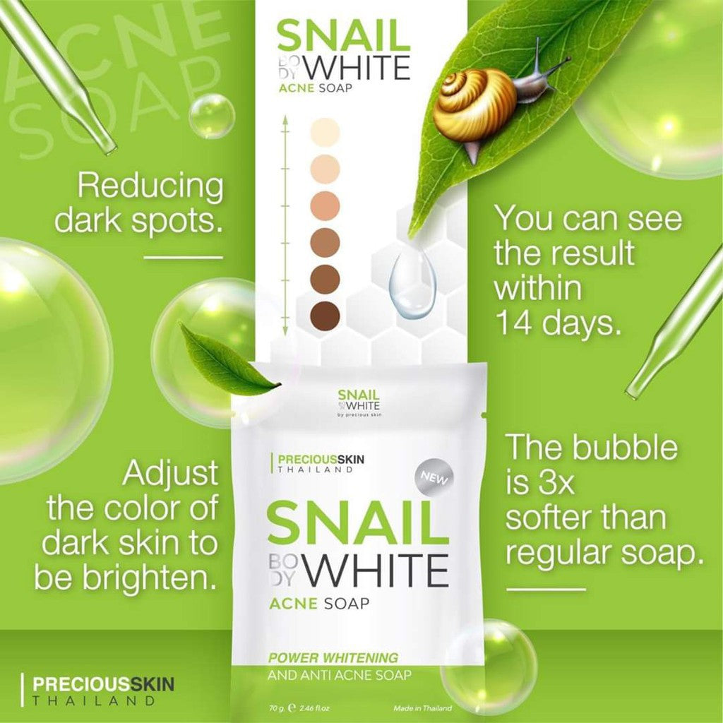 Precious Skin Snail Anti Acne Collagen X10 Soap | 70 g