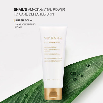 MISSHA Super Aqua Cell Renew Snail Cleansing Foam