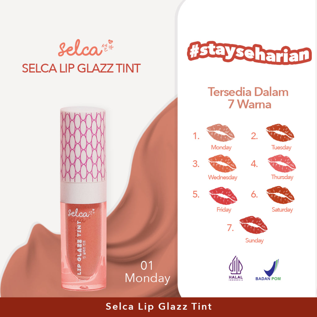 SELCA Lip Glazz Tint Day Series - Monday | 2.5ml