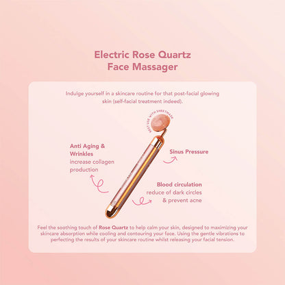 Jacquelle Electric Rose Quartz Face Massager