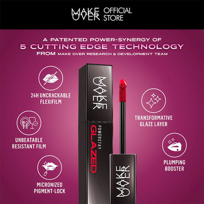 MAKE OVER Powerstay Glazed Lock Lip Pigment - D10 DNA | 3 gr