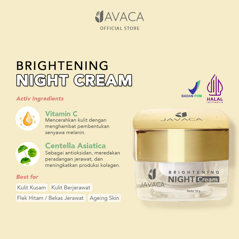 Javaca Brightening Night Cream | 10 g