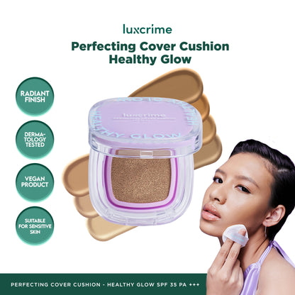 LUXCRIME Perfecting Cover Cushion - Healthy Glow SPF 35 PA +++ N03