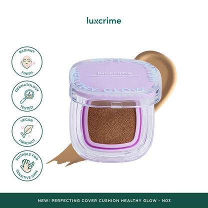 LUXCRIME Perfecting Cover Cushion - Healthy Glow SPF 35 PA +++ N03