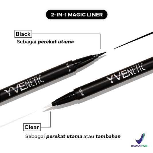 Yvenetic 2-In-1 Magic Liner (Black & Clear) 10ml