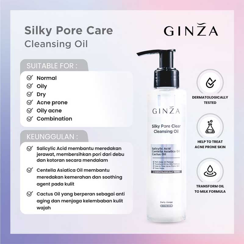 Ginza Silky Pore Clear Cleansing Oil 155ml