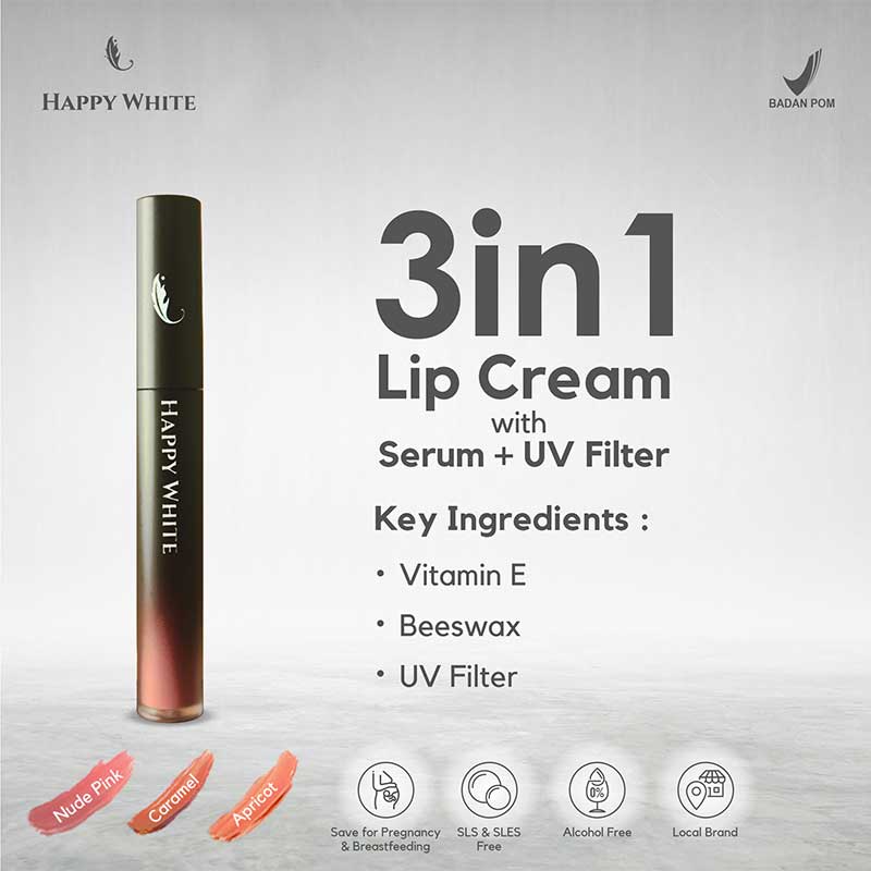 Happy White Matte Lipcream Serum + UV filter Caramel 4 g