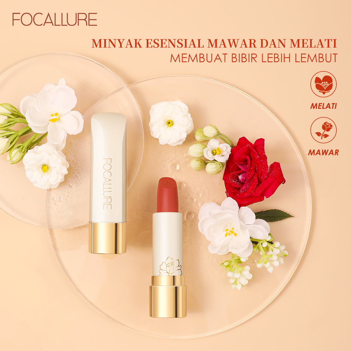 Focallure Pure Matte Lipstick FA203 - 001