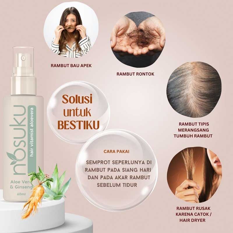 Nosuku Hair Vitamin + Mist Aloevera Spray 60ml