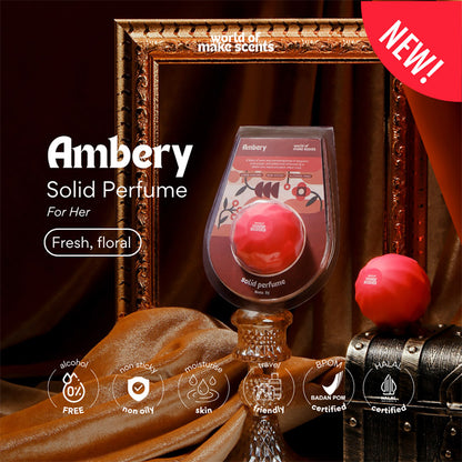 Make Scents Ambery Solid Perfume / Parfum Wanita | 8gr