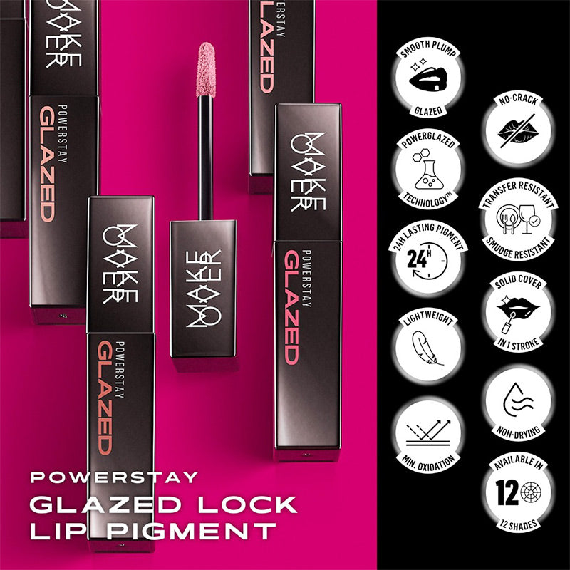 MAKE OVER Powerstay Glazed Lock Lip Pigment - D10 DNA | 3 gr