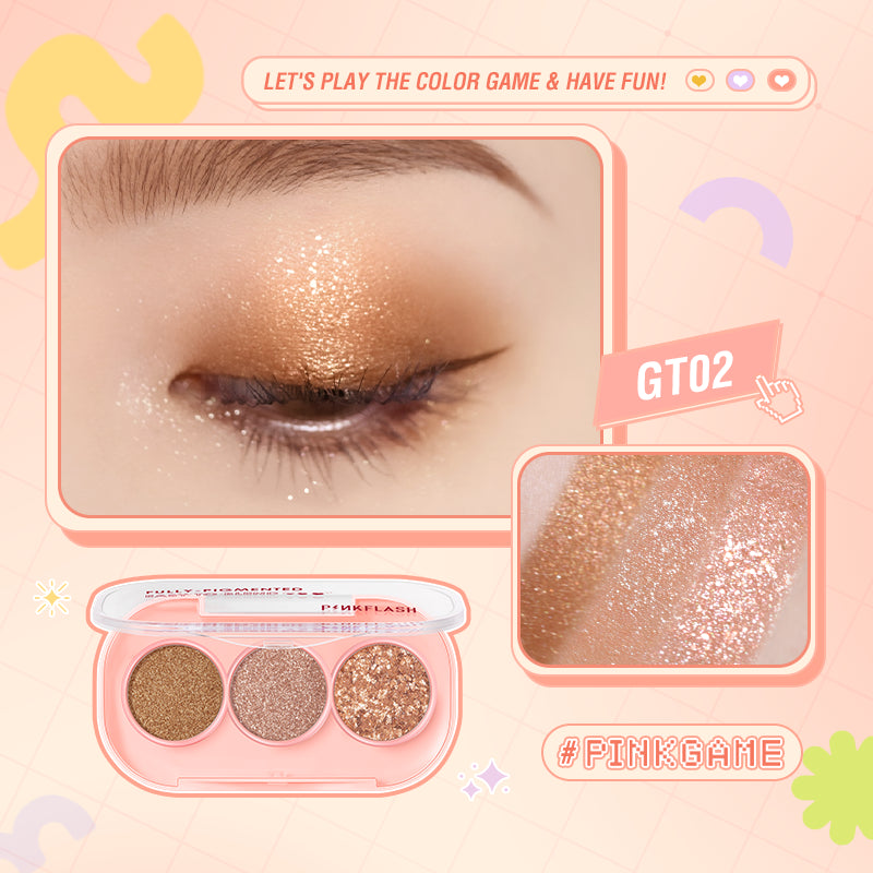 Pinkflash 3 Pan Eyeshadow PF-E23 #GT02