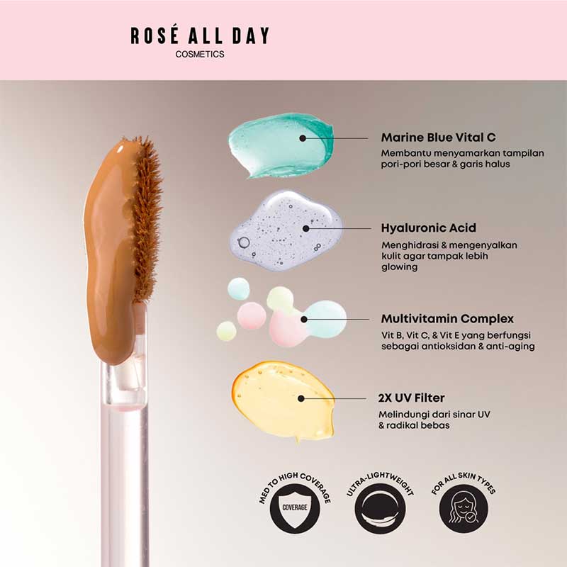 ROSE ALL DAY The Realest Lightweight Concealer - Honey