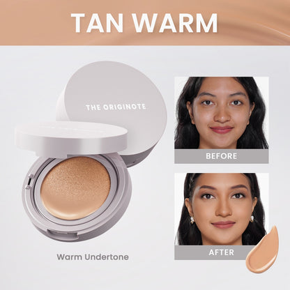 The Originote High Cover Serum Cushion - Tan Warm