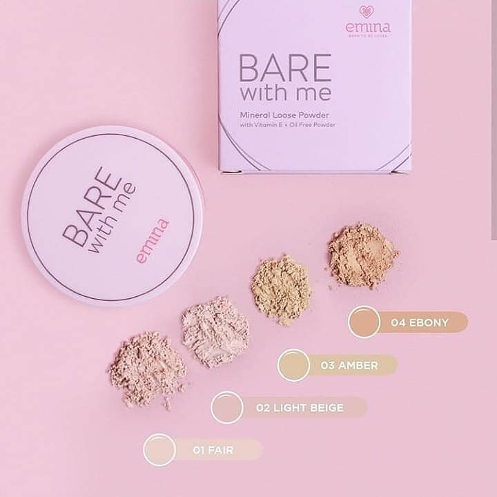 Emina Bare With Me Mineral Loose Powder - 02 Light Beige | 8 g