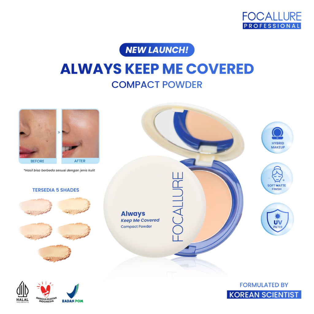 FOCALLURE Always Keep Me Covered Compact Powder - 03 BEIGE