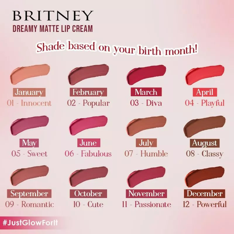 Britney Dreamy Matte Lip Cream 12 Powerful | 10 g