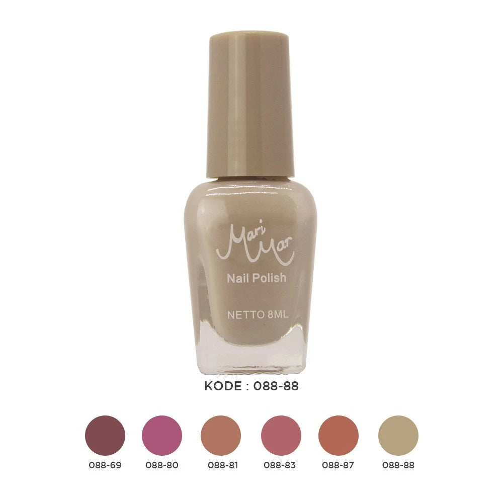 Marimar Nail Polish Kode : 088 Nude Color isi 12 | 96 ml