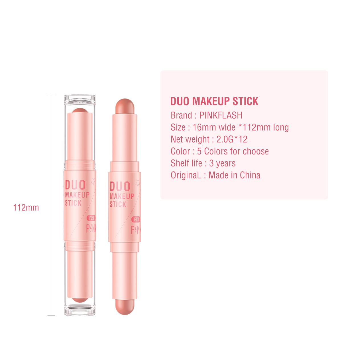 PINKFLASH DUO MAKEUP STICK PF-F21 - BB02