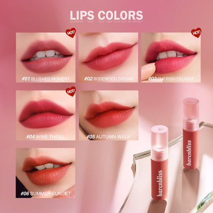 Barenbliss Cherry Makes Cheerful Lip Velvet - 04 Wine Thrill | 3 g