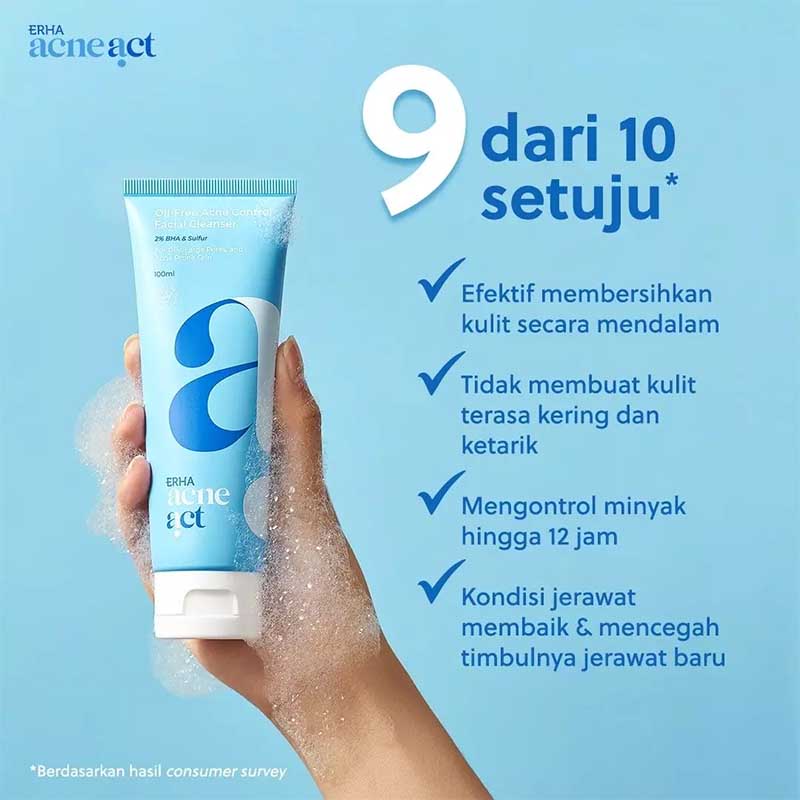 ERHA AcneAct Oil-Free Acne Control Facial Cleanser 100 ml