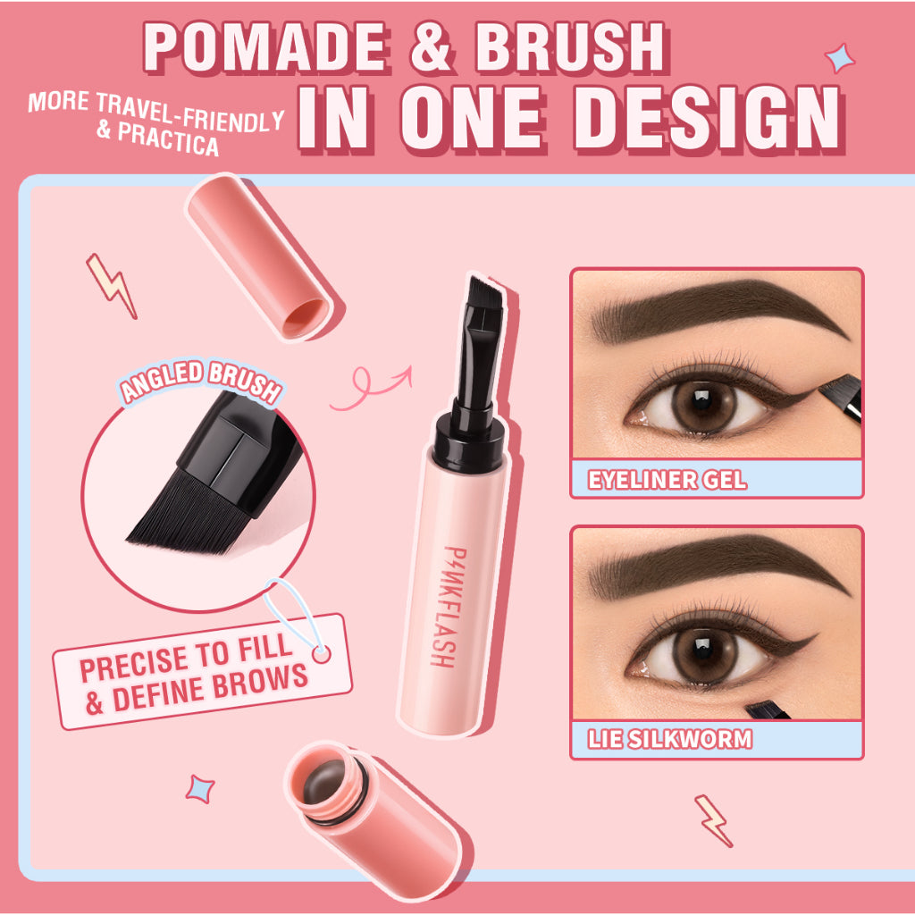 PINKFLASH SMUDGE PROOF BROW POMADE BR03