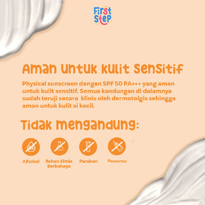 First Step Sunny & Screen Protection SPF 50 - Physical Sunscreen Bayi & Anak  | 30ml