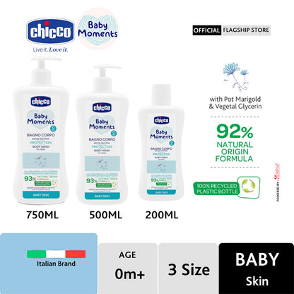 Chicco Baby Moments No Tears Body Wash Protection Baby Skin 200ml