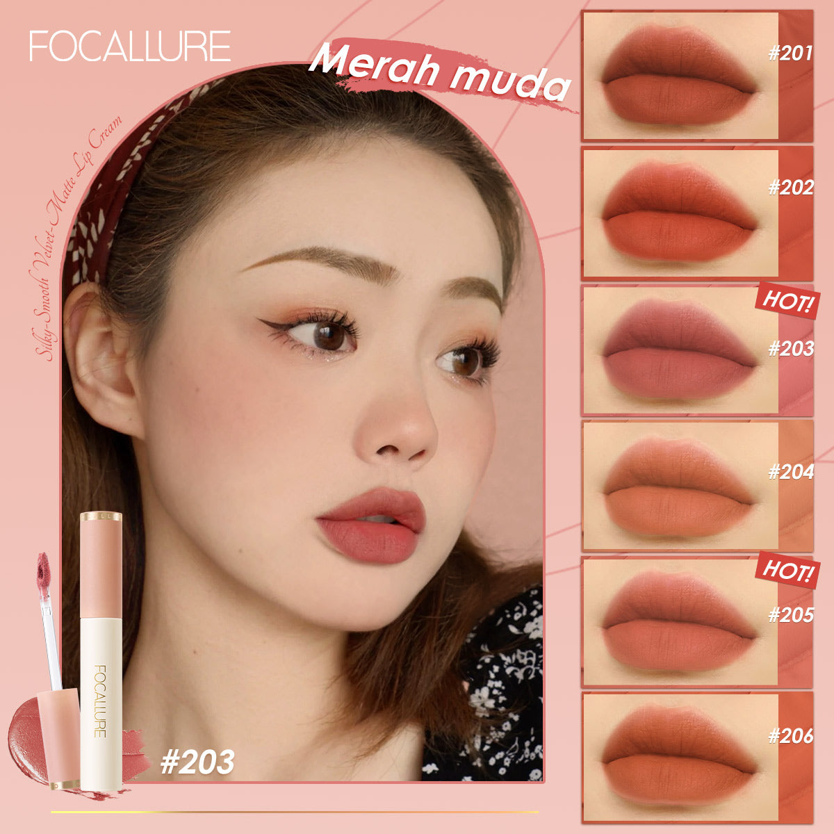 Focallure Velvet Smooth Lip Glaze FA196 #203