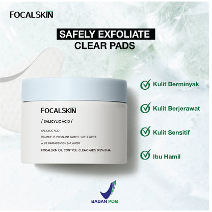 Focalskin Safely Exfoliate Clear Pads 60 Pads