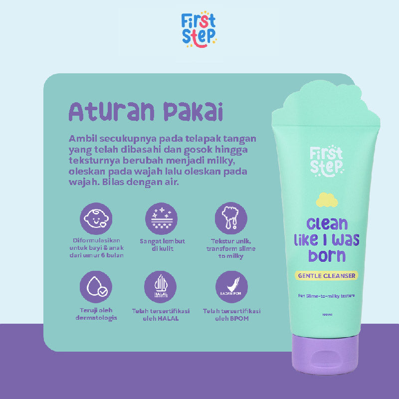 First Step Sabun Bayi & Anak - Clean Like I was Born Gentle Cleanser | 100ml