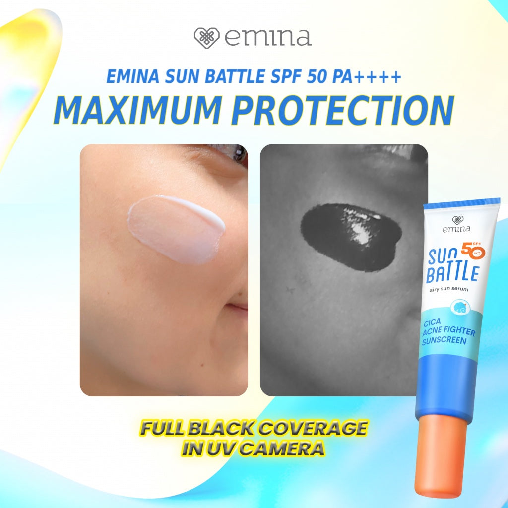 EMINA Sun Battle SPF 50 PA Cica Acne Fighter Sunscreen | 30 ml