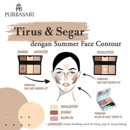 Purbasari 3in1 Face Contour Kit | 12 g