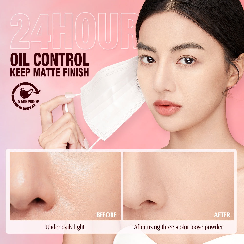 O.TWO.O Oil Control loose Powder Matte Three Grid Filter 01