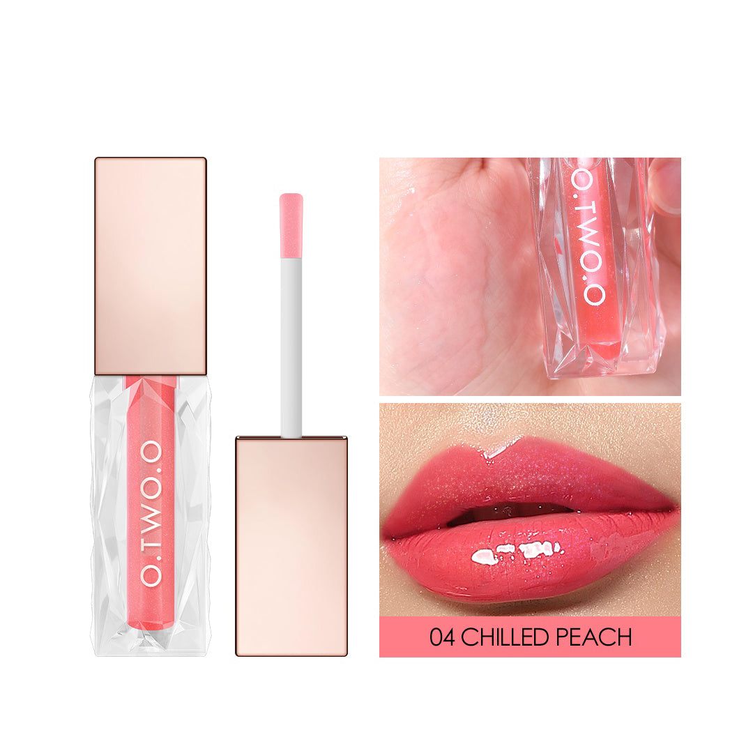 O.TWO.O Clear Cristal Berry lipgloss lipstic 04 chiled peach