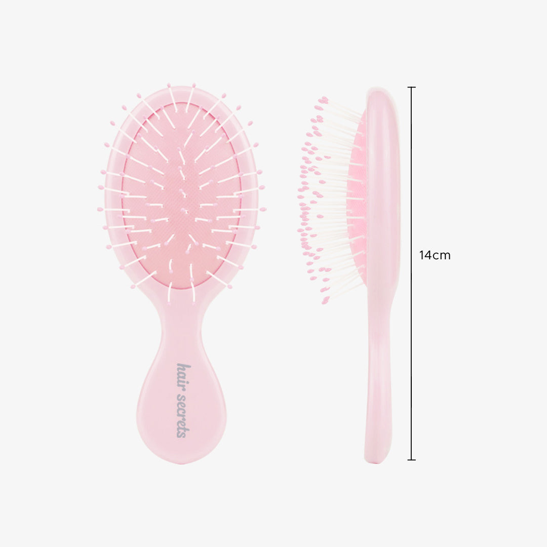 Hair Secrets Mini Pillow Cushion Hair Brush Pink