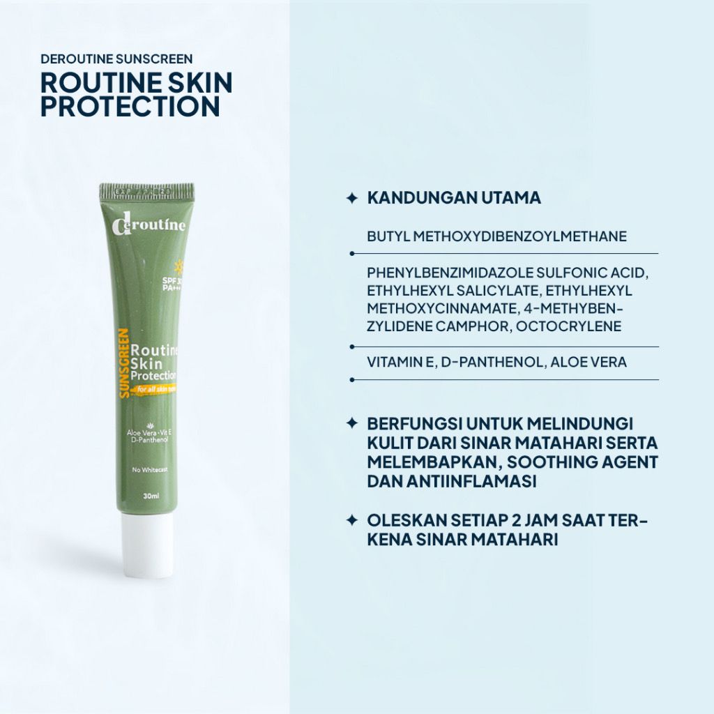 Deroutine Sunscreen Routine Skin Protection | 30 ml